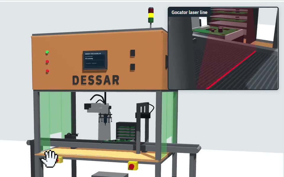 Vision-guided PCB assembly cell